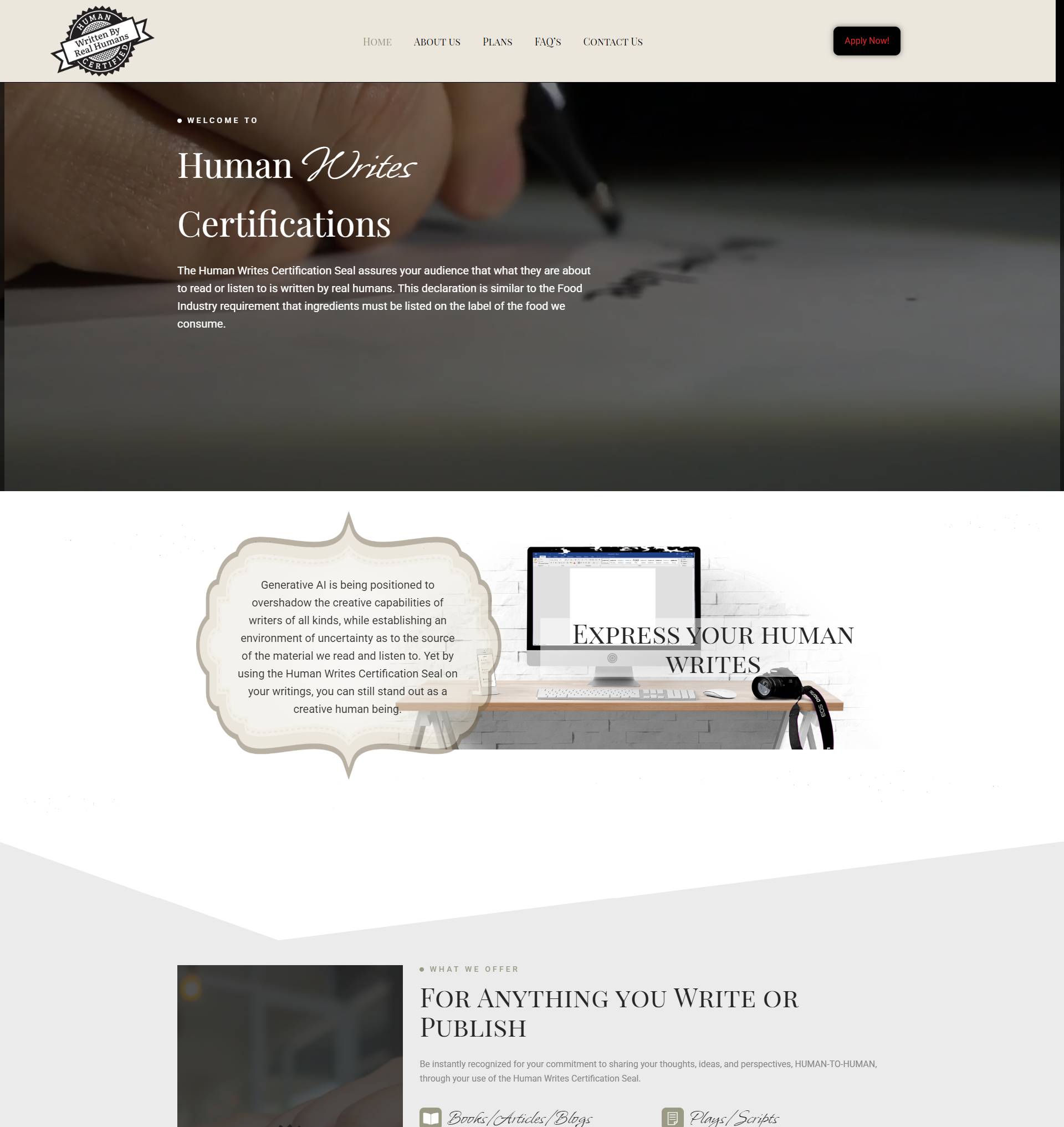 Human Writes website